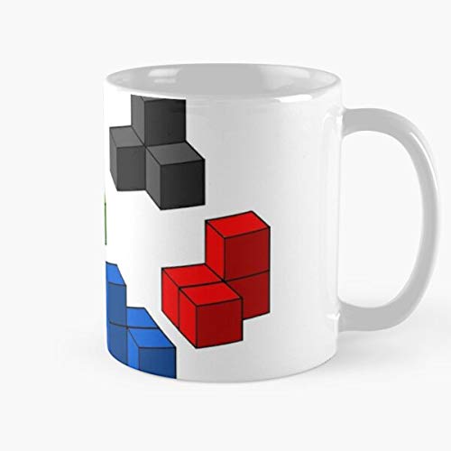 Geometric Gaming Retro Tetris Block Best 11 Ounce Ceramic Coffee Mug