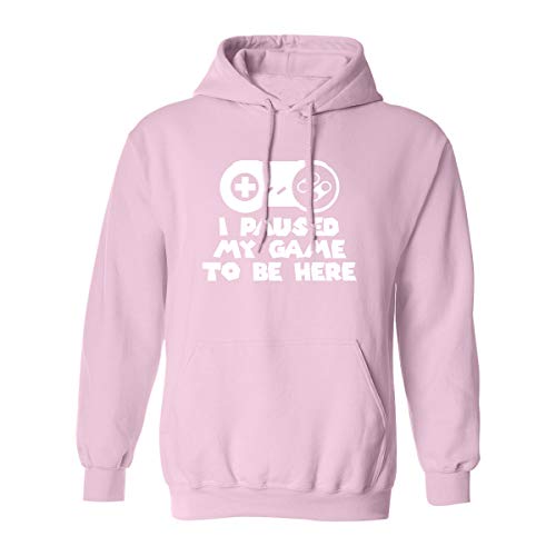 I Paused My Game to Be Here Pink Sweatshirt -XLarge
