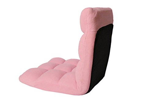 Armless Floor Gaming Ergonomic Chair (Pink)