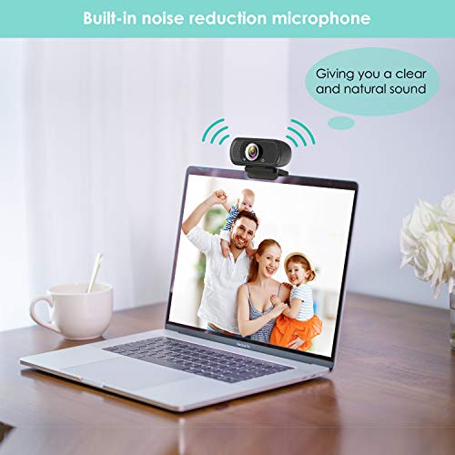 HD Webcam 1080P with Microphone for Video Calling, Recording