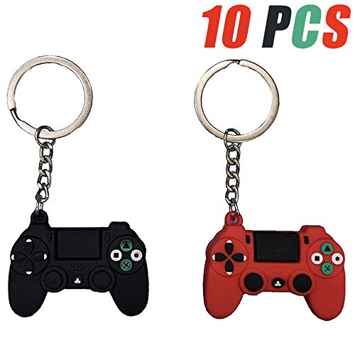 Finduat 10 Pcs Video Game Controller Handle Keychains for Video Game