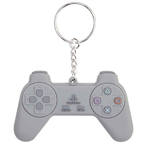 Playstation Keyring Keychain Controller Official Grey Rubber Retro