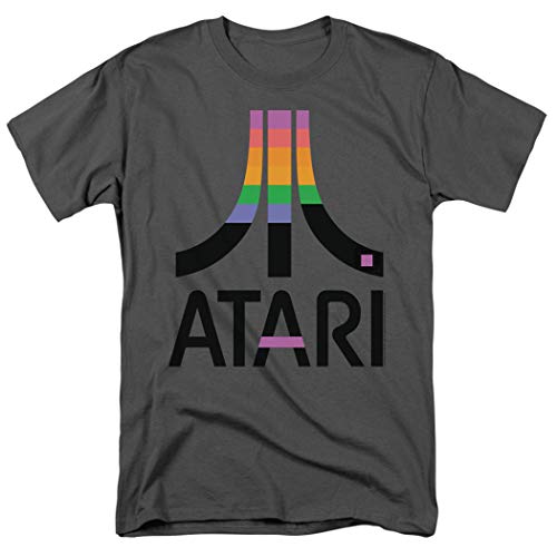 Atari Logo Retro Video Game Breakout Logo T Shirt & Stickers (Small) Charcoal