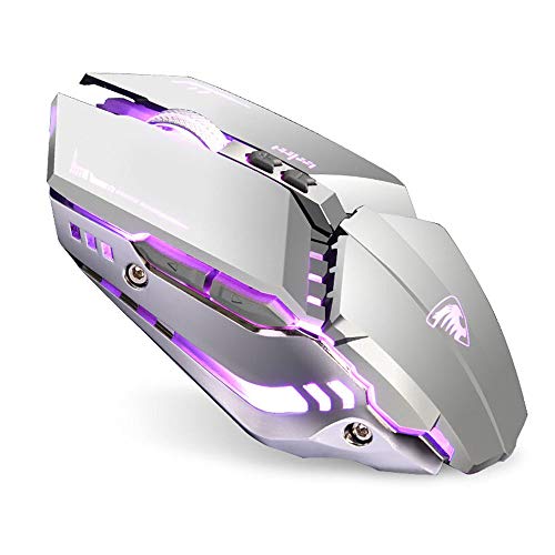 TENMOS T12 Wireless Gaming Mouse Rechargeable (Silver)