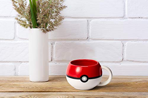Nintendo Sculpted Ceramic Mug 2 Piece Set (2 Pack) - Pokemon Pokeball