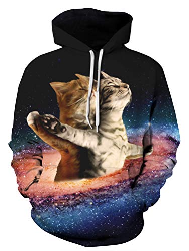 Unisex Realistic Nebula Fly Cats Sweatshirt