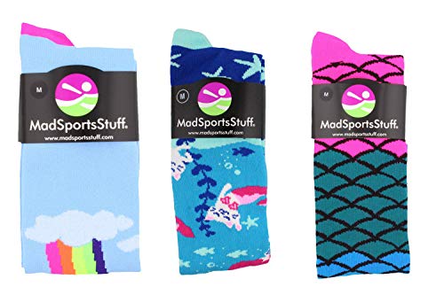 MadSportsStuff Rainbow Mermaid Cat Socks Gift Pack