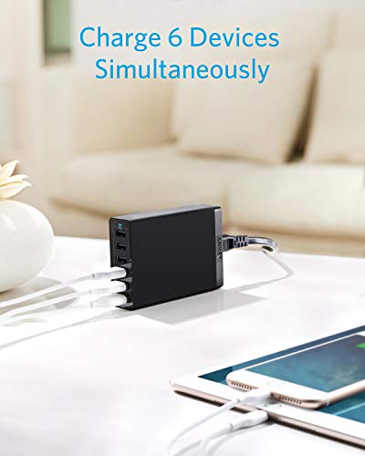 USB Wall Charger (60W 6 Port USB Charging Station)