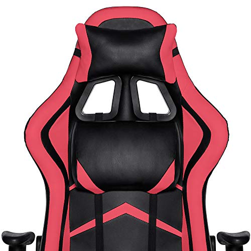 High Back Executive Gaming Chair w/ 360-Degree Swivel (Pink)