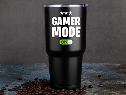 Gamer Mode ON Large 30 Ounce Stainless Steel Tumbler for Coffee/Cold Drinks