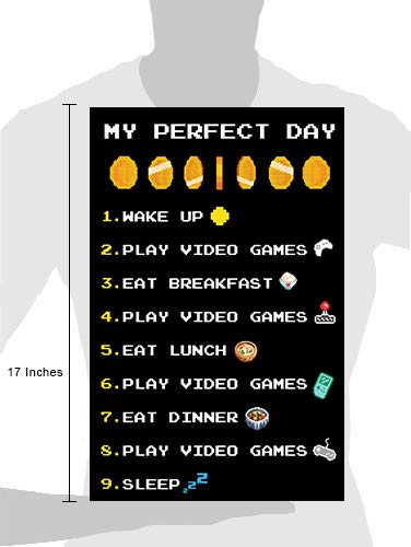 Perfect Day Video Game Poster, 11x17 Inches, Gamer Artwork, Wall Art