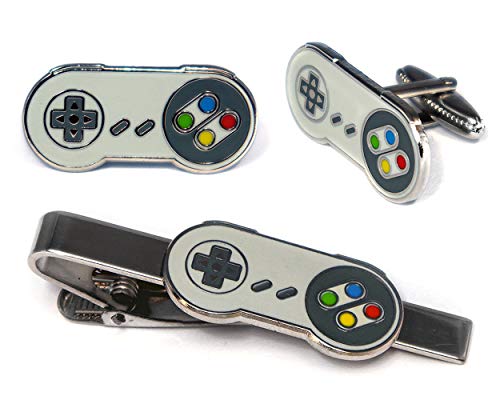 SNES Super Nintendo Tie Clip, NES Nintendo Controller Cufflinks, Retro Gaming Jewelry