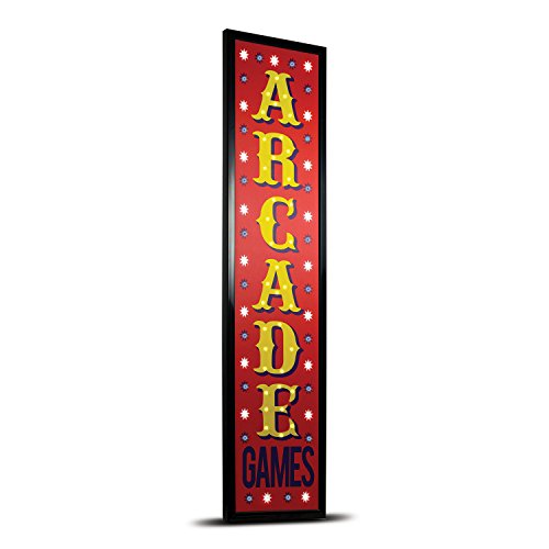 American Art Decor Arcade Games Framed Light Up LED Sign for Game Room