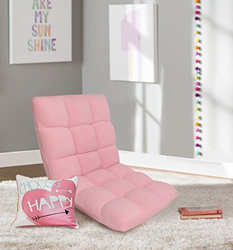 Armless Floor Gaming Ergonomic Chair (Pink)