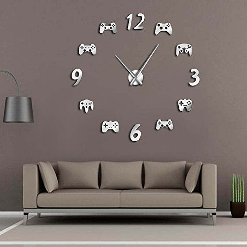 The Geeky Days Video Game Controllers DIY Large Wall Clock Game Room Decor