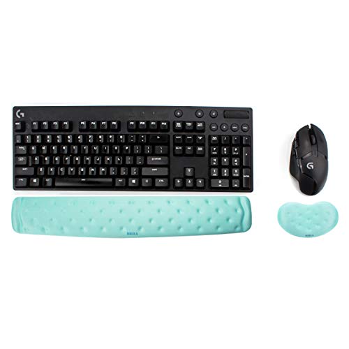 BRILA Memory Foam Mouse & Keyboard Wrist Rest Support Pad Cushion Set for Compute