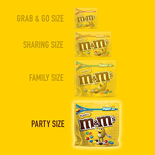 M&M'S Peanut Chocolate Candy, 38-Ounce Party Size Bag