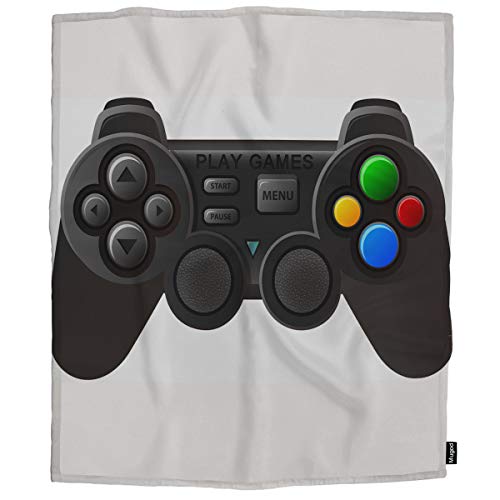 Mugod Game Controller Throw Blanket Black Joystick with Different Buttons