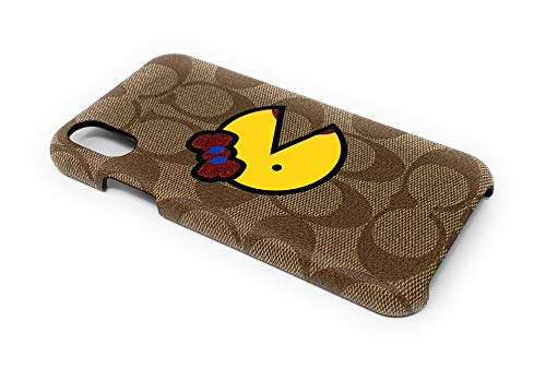 Coach iPhone Xs Max Case in Signature Canvas with Ms. Pac-Man