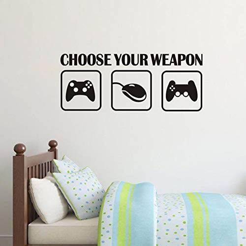 Video Gamer Wall Sticker Game Controllers Decal "Choose Your Weapon"