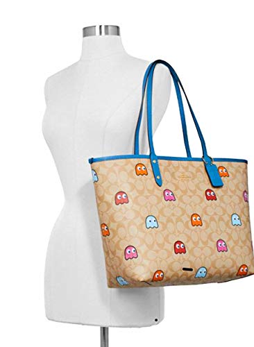 Coach Reversible City Tote with Pacman Ghost Print