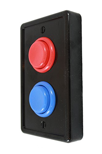 Arcade Light Switch Plate Cover, Single Switch (Black/Red/Blue)