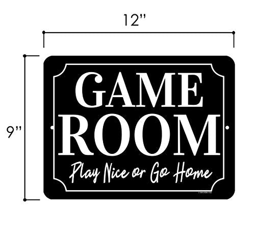 Honey Dew Gifts Game Room Decor, Play Nice or Go Home 9 x 12 inch