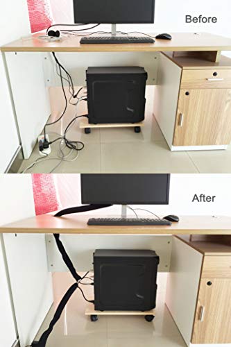JOTO Cord Management System for TV / Computer / Home Entertainment (Black)