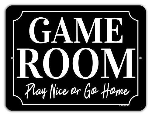 Honey Dew Gifts Game Room Decor, Play Nice or Go Home 9 x 12 inch