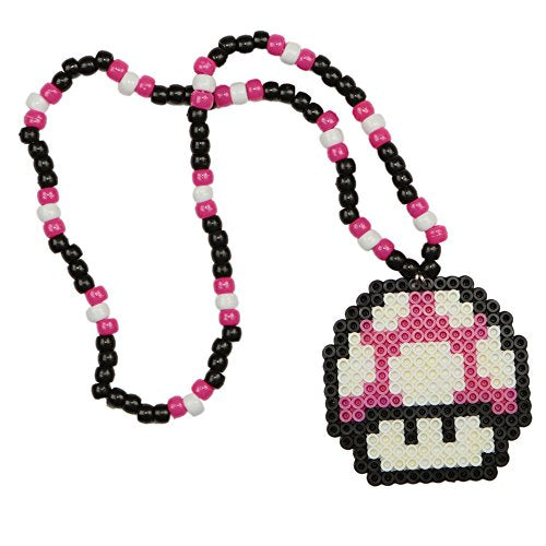 Princess Peach Mario necklace kandi rave perler edm edc PLUR hama melty art