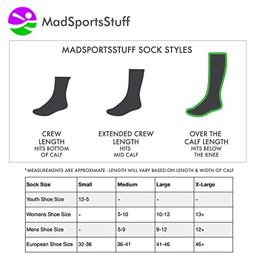 MadSportsStuff Neon Rainbow Unicorn Over The Calf Socks