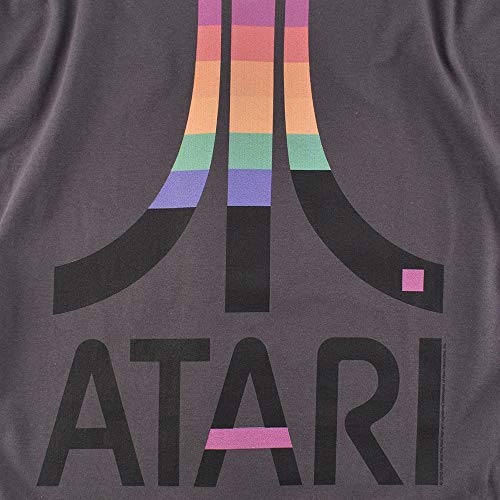 Atari Logo Retro Video Game Breakout Logo T Shirt & Stickers (Small) Charcoal