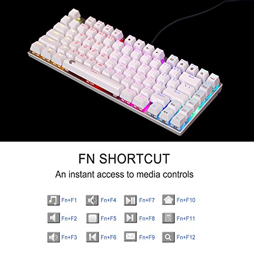 E-Element Z-88 60% RGB Mechanical Gaming Keyboard, LED Backlit, Water Resistant, 81 Keys