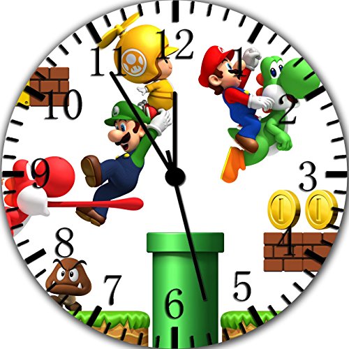 Super Mario Frameless Borderless Wall Clock