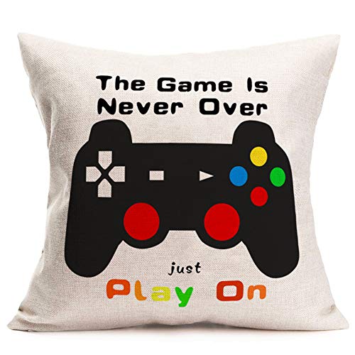 ShareJ Pillow Covers 18X18 Inch Set of 2 Gamer Game Controller Throw Pillow Cover