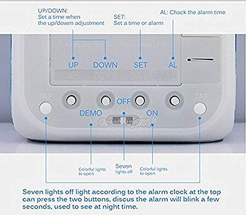 ASLNSONG Super Mario Bros 7 Colors Change Digital Alarm Clock