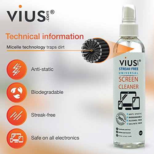 Screen Cleaner - Vius Premium Screen Cleaner Spray for LCD LED TVs, Laptops, Tablets