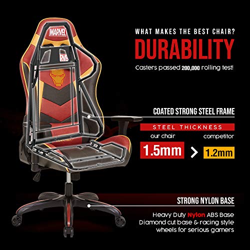 Marvel Avengers Big & Wide Heavy Duty Gaming Chair (Iron Man)