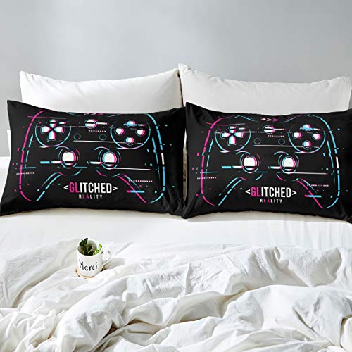 Gamepad Bedding Set for Boys Queen Modern Gamer Comforter Cove