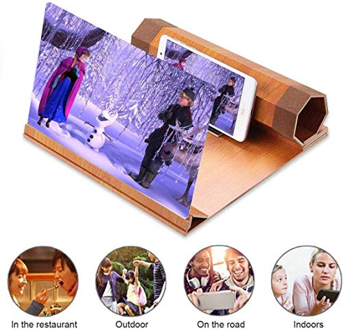 ORETECH Screen Magnifier, 12" Foldable Smart Phone Screen Amplifier Projector Movie