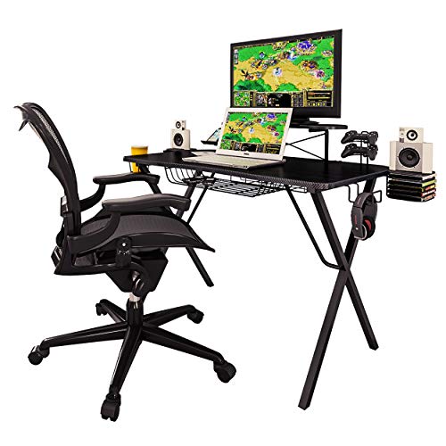 Gaming-Desk Pro - Curved-Front, 10 Games, Controller, Headphone & Speaker