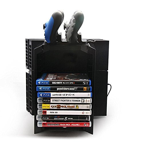 PS4 Multifunctional Game Disk Storage Tower Holder For Playstation 4 Console