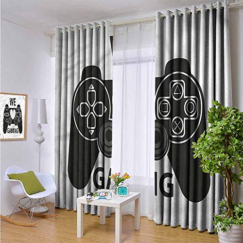 Gamer Grommet Creative Blackout Curtains We Love Gaming Phrase