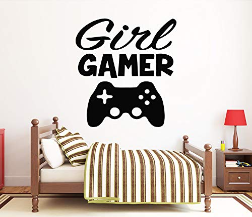 Girl Gamer Video Game Wall Decals Controller Stickers