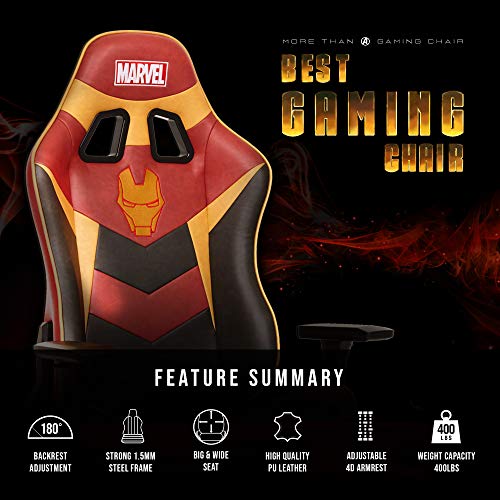 Marvel Avengers Big & Wide Heavy Duty Gaming Chair (Iron Man)
