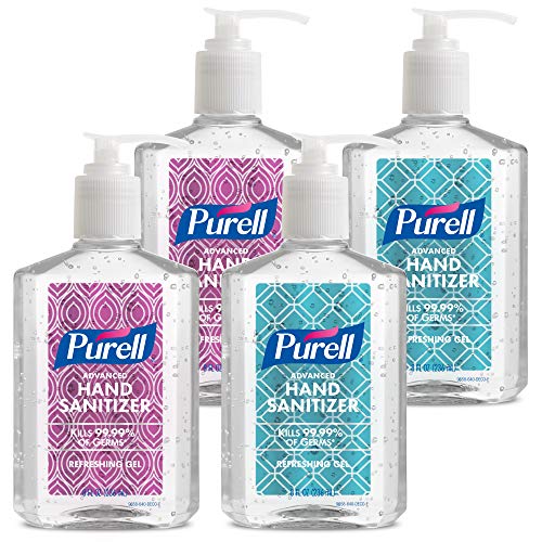 PURELL Advanced Hand Sanitizer Refreshing Gel Metallic Design Series, Clean Scent, 8 fl oz
