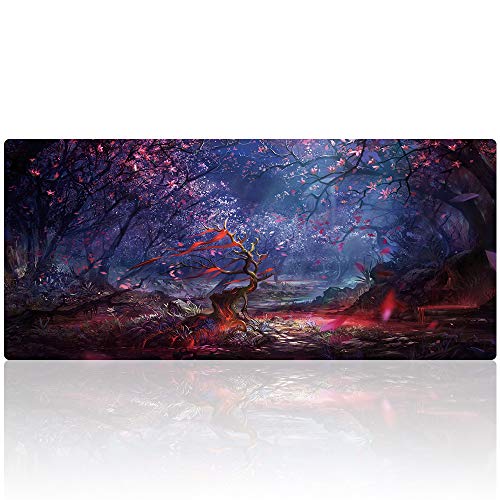 Cmhoo XXL Professional Large Mouse Pad & Computer Game Mouse Mat (35.4x15.7x0.1IN, 90x40 Forest)