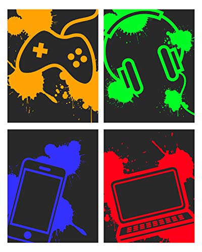 Tech Themed Art Print Room Wall Decoration (Set or Four)