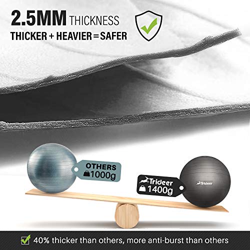 Trideer Exercise Ball (45-85cm) Extra Thick Yoga Ball Chair