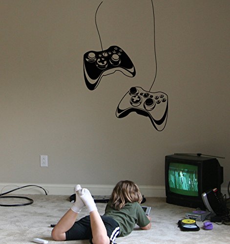 Wall Decal Gamer Gaming Joystick Vinyl Art Kids Room Large Decor